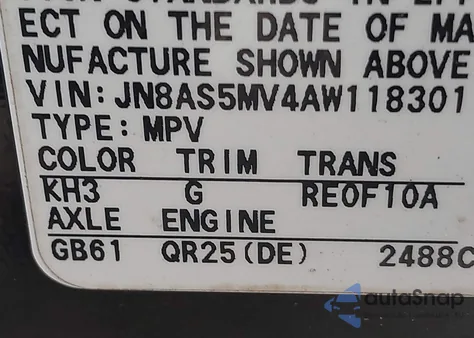 2010 Nissan Rogue S Krom Edition из США, поврежденный, VIN JN8AS5MV4AW118301